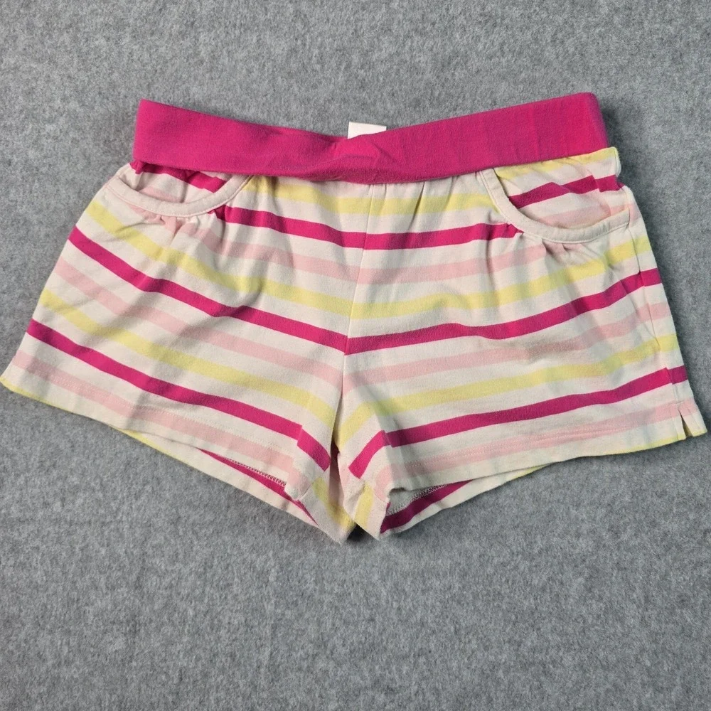 Gymboree Perfectly Sweet 2pc Short Set Girls Large Pink Striped Flutter Sleeve